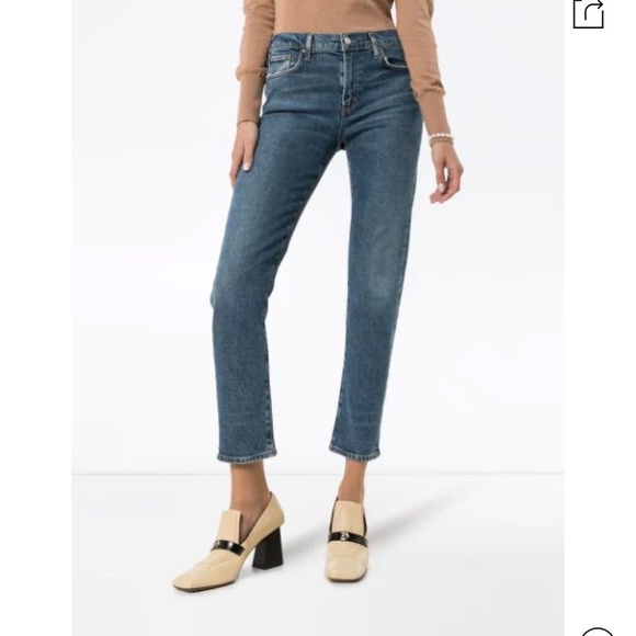 Nwt Agolde Toni Midrise Slim Straight 